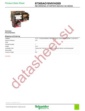 8736SAO16V01H20S datasheet  